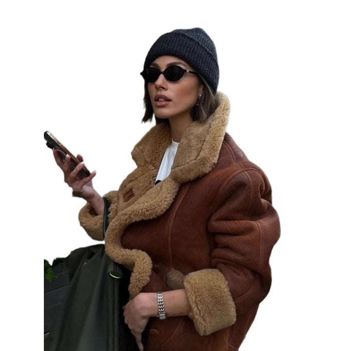Dame Kunstlæderjakke med afslappet oversized pasform Stilla