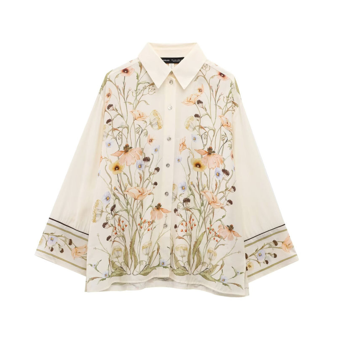 Dame Palazzo-bukser med blomsterprint Skovae