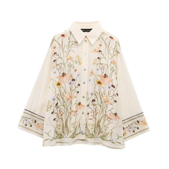 Dame Palazzo-bukser med blomsterprint Skovae