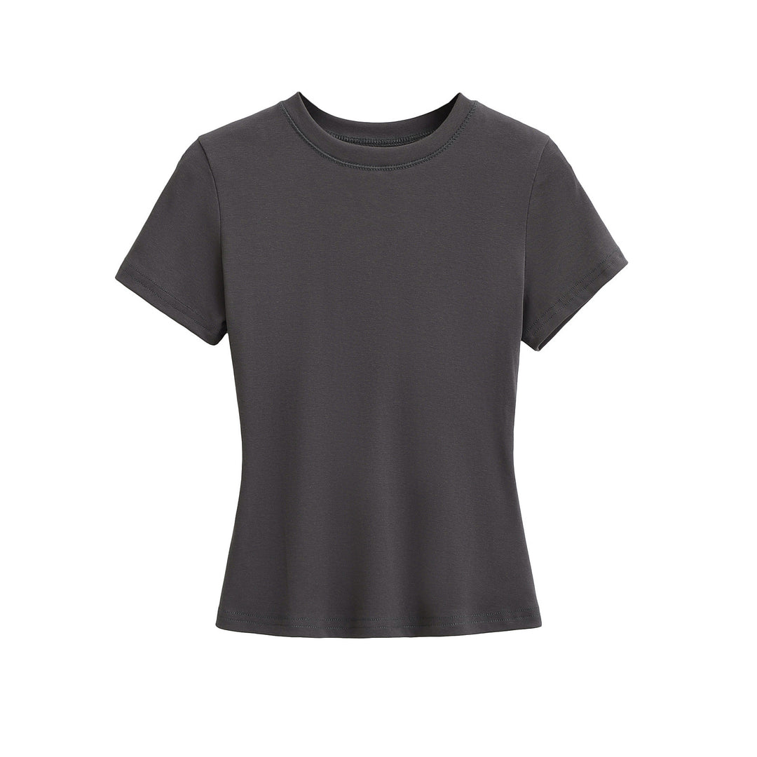 Dame Klassisk Basis T-shirt med figursyet snit og blødt stof Stilla