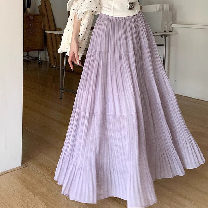 Dames maxi skirt med elegante plisseringer Stilla