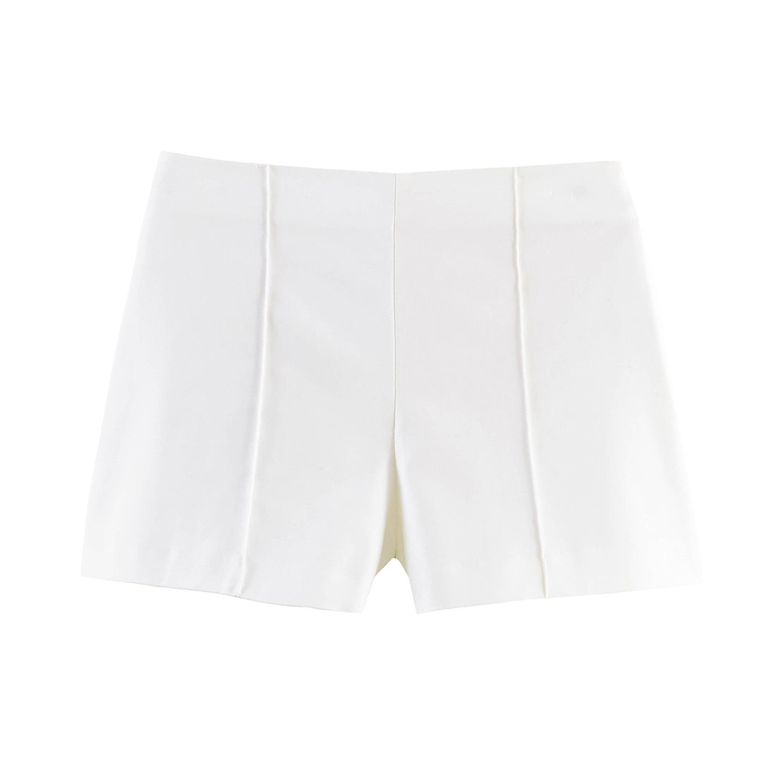 Dame elegante shorts med moderne plisserede detaljer Skovae