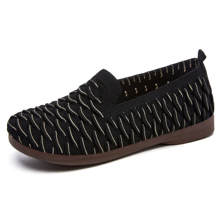 Dame Behagelige Slip-On Sko med åndbart Strikoverflade Stilla