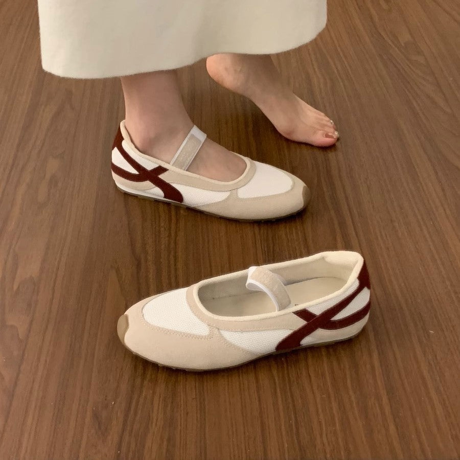 Dame Ballerinas med elastisk rem Stilla