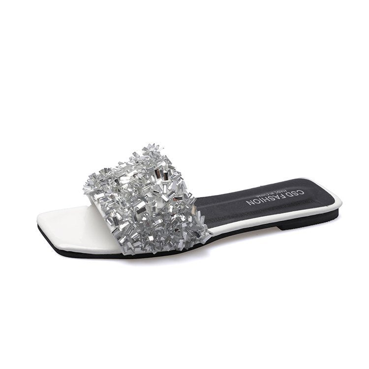 Dame Glamourøse Slippers med glitrende strass-akkent Stilla