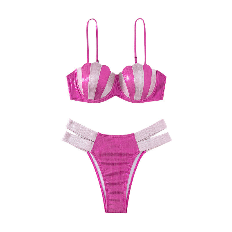 Dame Push-Up Bikini med glitrende accenter Skovae