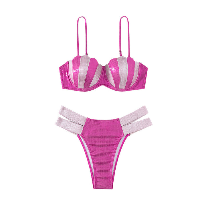 Dame Push-Up Bikini med glitrende accenter Skovae
