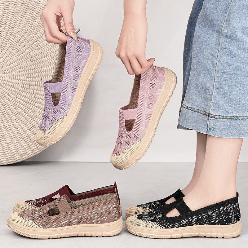 Damer Åndbar Slip-On Fritidsko med elastisk rem Stilla