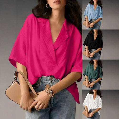 Dame elegant løs bluse Stilla