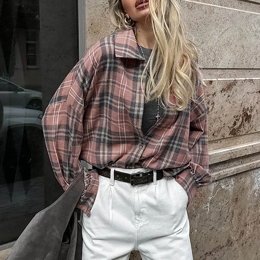 Dame Ternede Overshirt-Bluse med afslappet snit og praktiske lommer Stilla