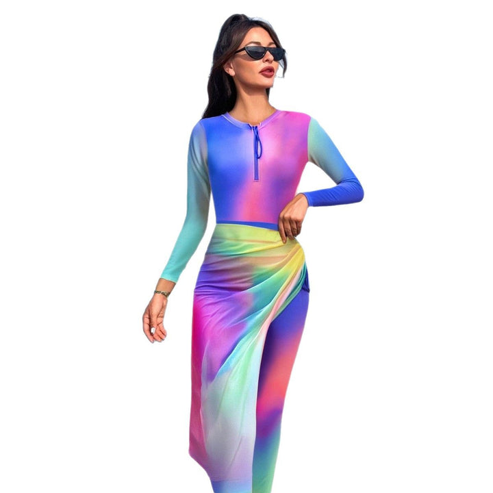 Dame mode langærmet surfsuit med vikkelook Skovae