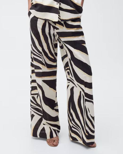 Dame vidde Zebra-Print Bukser Stilla