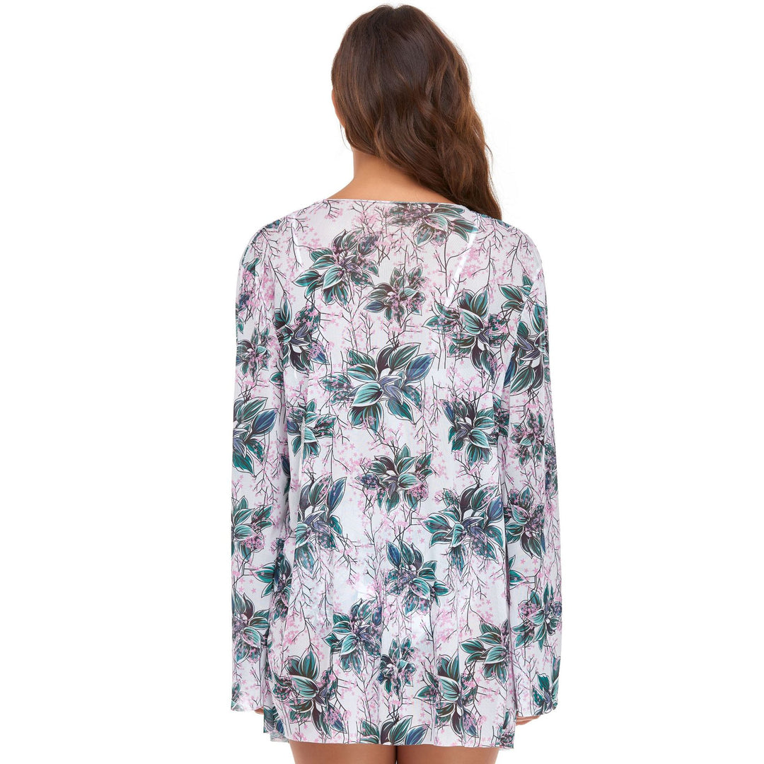 Dame Strandoverdel med blomsterprint og løs pasform Stilla
