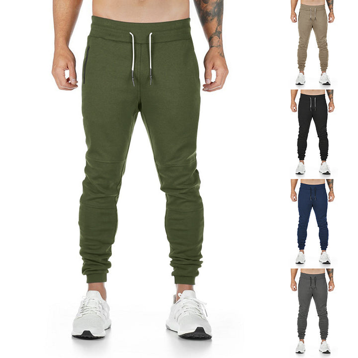 Herrer nan smal skåret sport-joggingbukser med ergonomiske knæindsatser, komfortbund og snøre Skovae