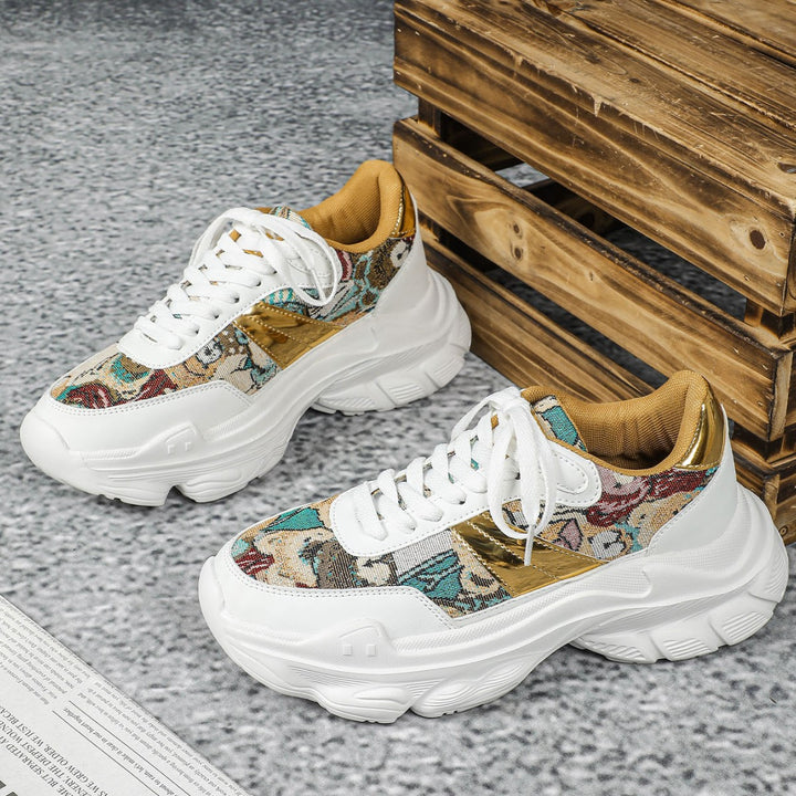 Dame Mode Fritids-sneakers med tekstureret overflade og glitrende accenter Stilla