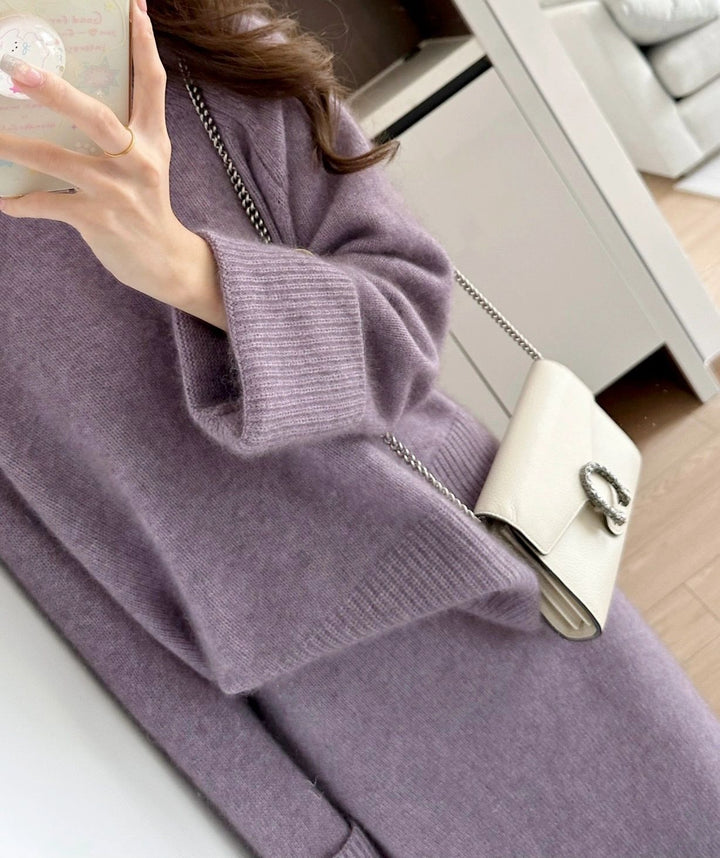 Kvindernes chunky strik pullover med en afslappet pasform og sofistikeret stående krave Stilla