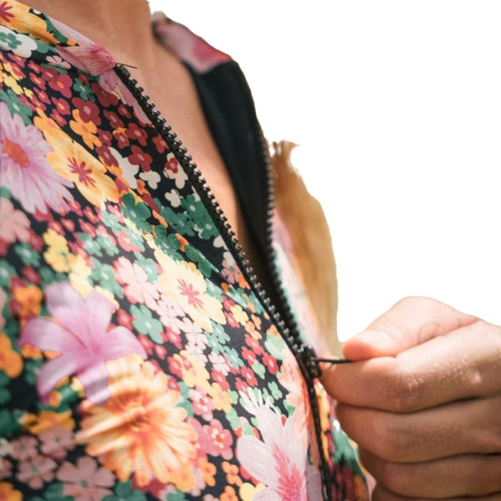 Dame badedragt med lange ærmer og blomsterprint Stilla