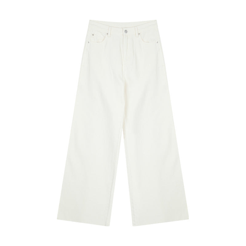 Dame bred High-Waist-jeans i høj kvalitet denim Stilla
