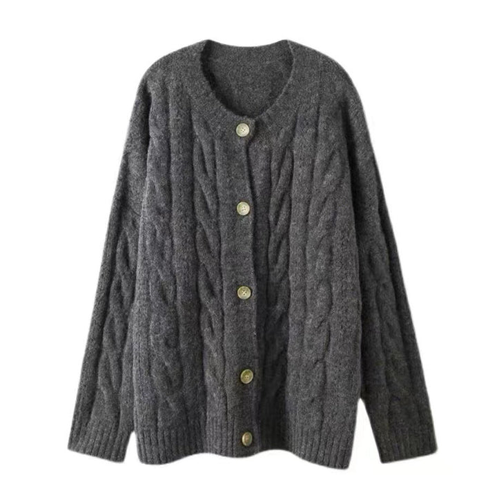 Kvinder chunky strikket cardigan med store knapper og afslappet snit Stilla