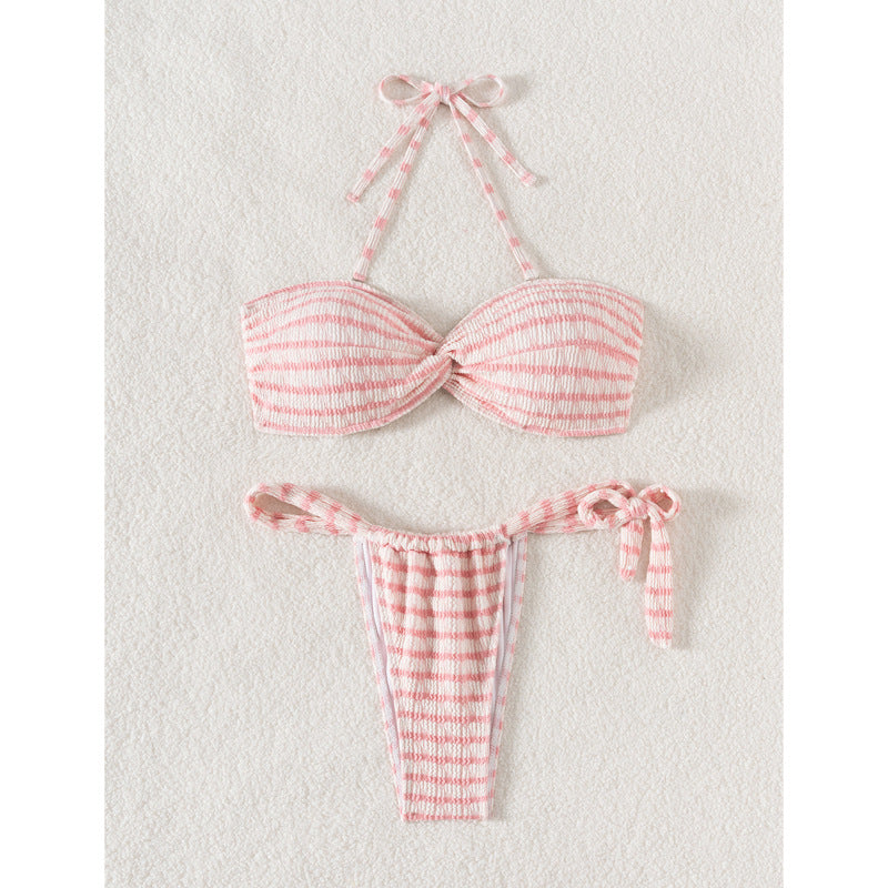 Femme Rib stribet Bikini-sæt Stilla