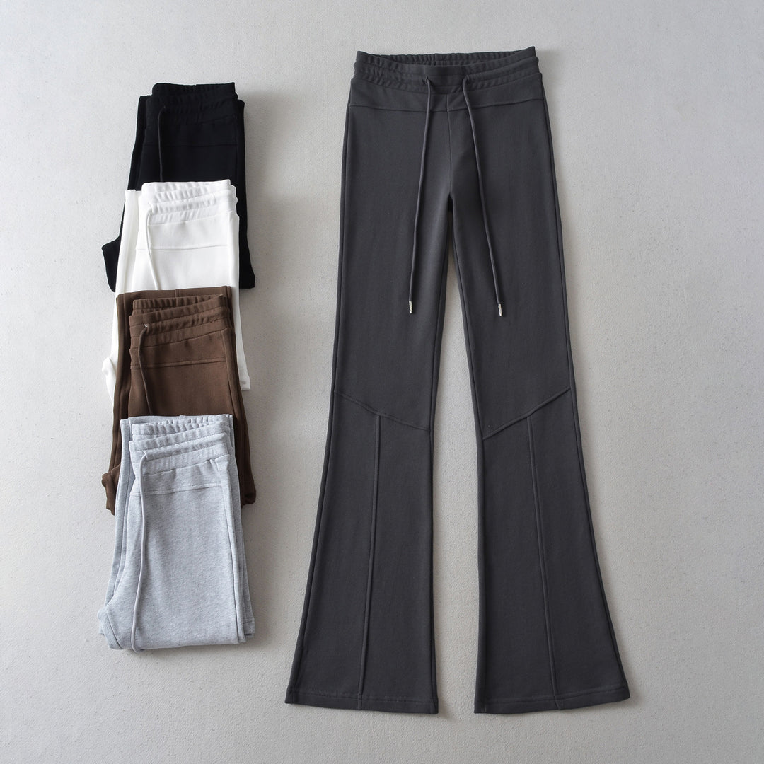Dame trendy højtaljede flared leggings med åndbart materiale og elastisk talje Stilla