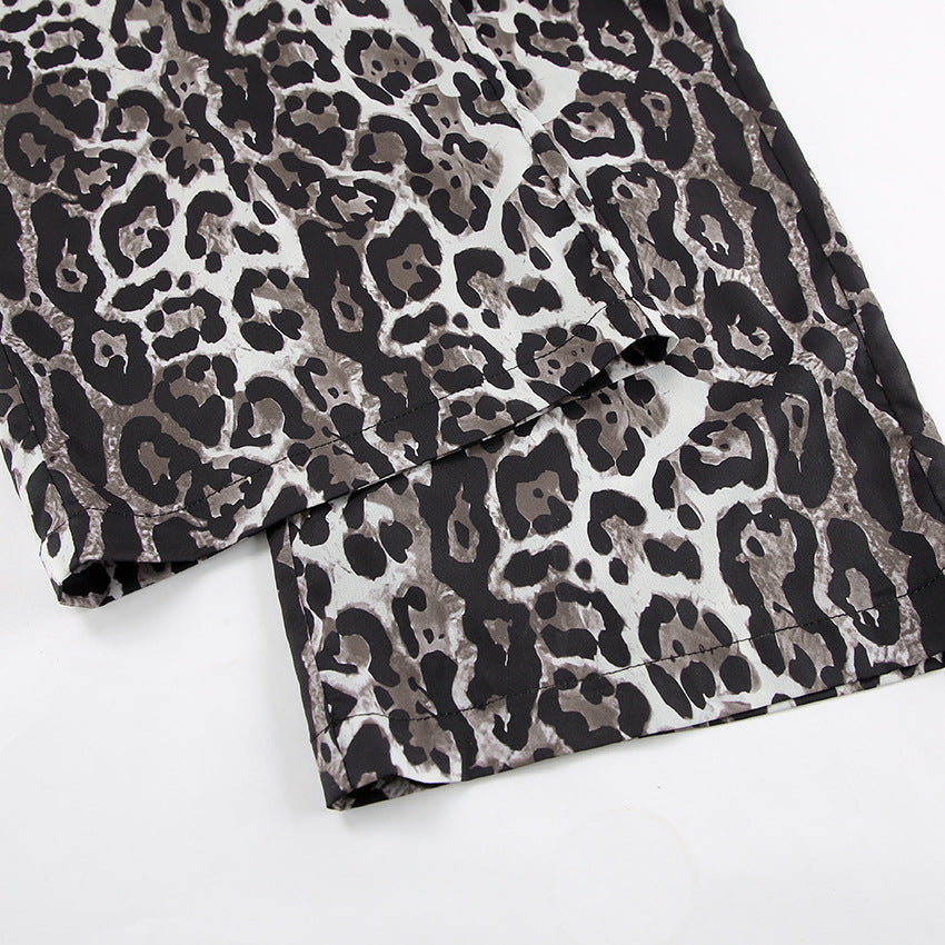 Damer camouflage bukser i glat satin Stilla