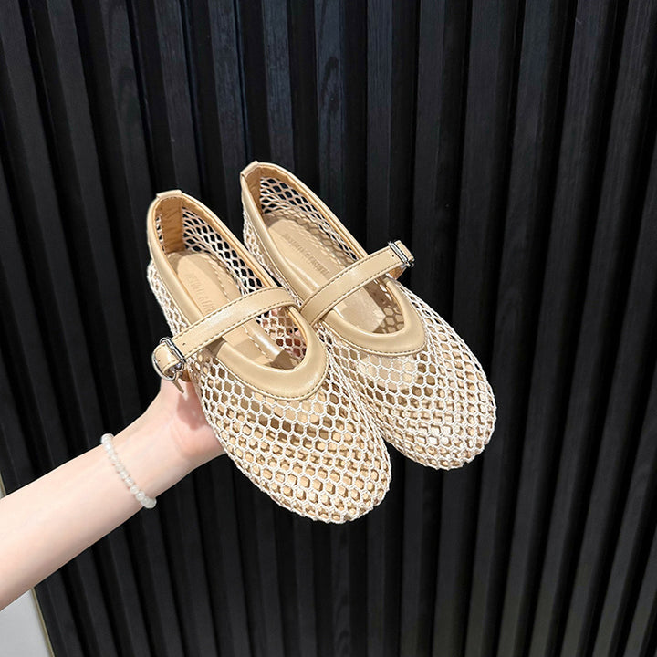 Dame komfortable net-slippers med justerbar rem og skridsikker sål Stilla