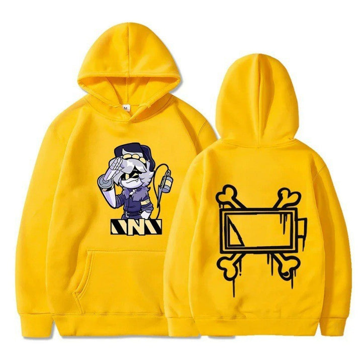 Kvinder Hoodie med Kreativt Comic Motiv Skovae