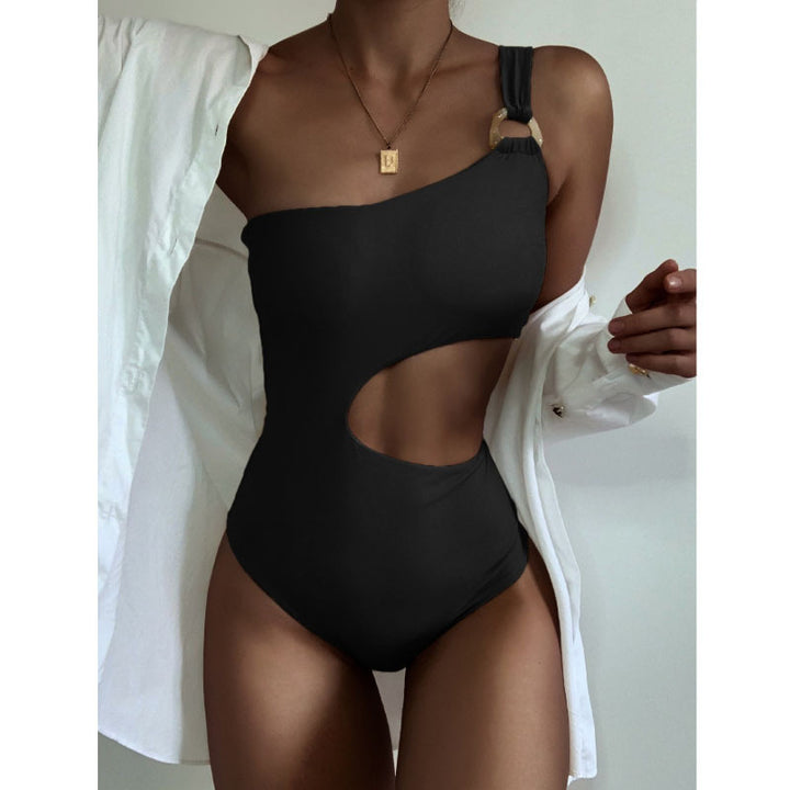 Dame onepiece badedragt med snit og elastiske stropper Stilla