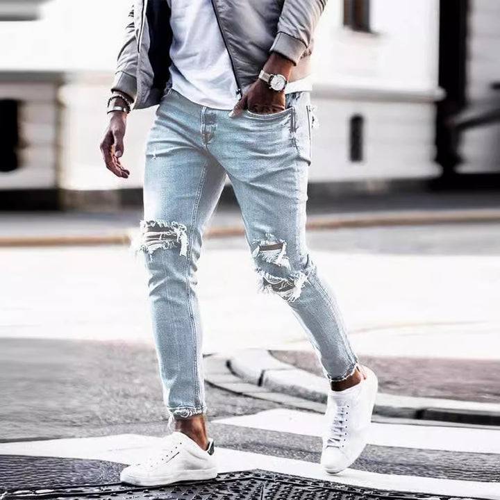Herren Destroyed Jeans med moderne Distressed-effekter Skovae