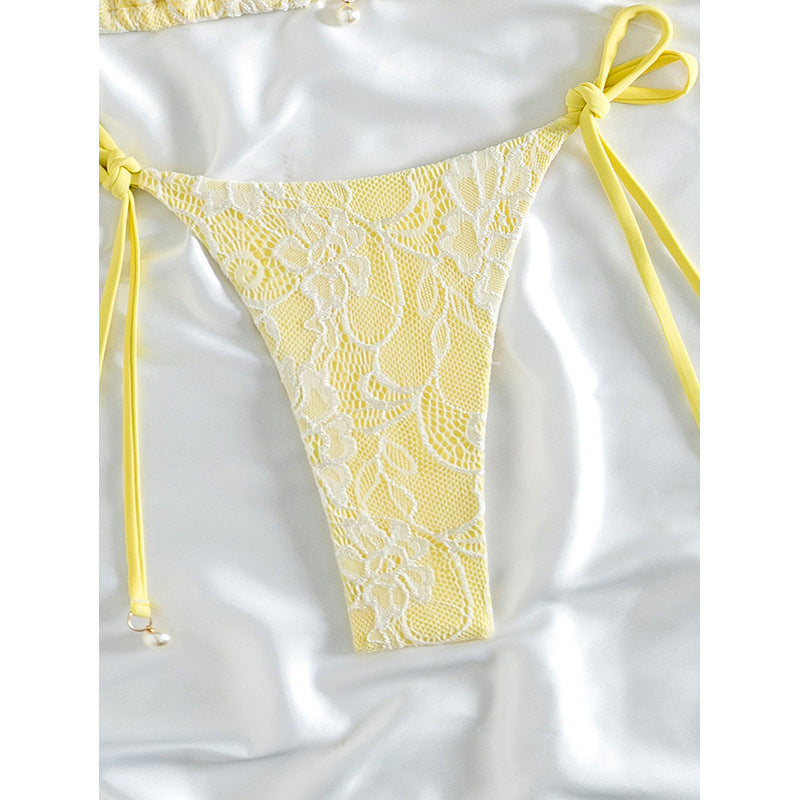 Dame Elegant Spids-Bikini-Sæt med justerbare stropper Skovae