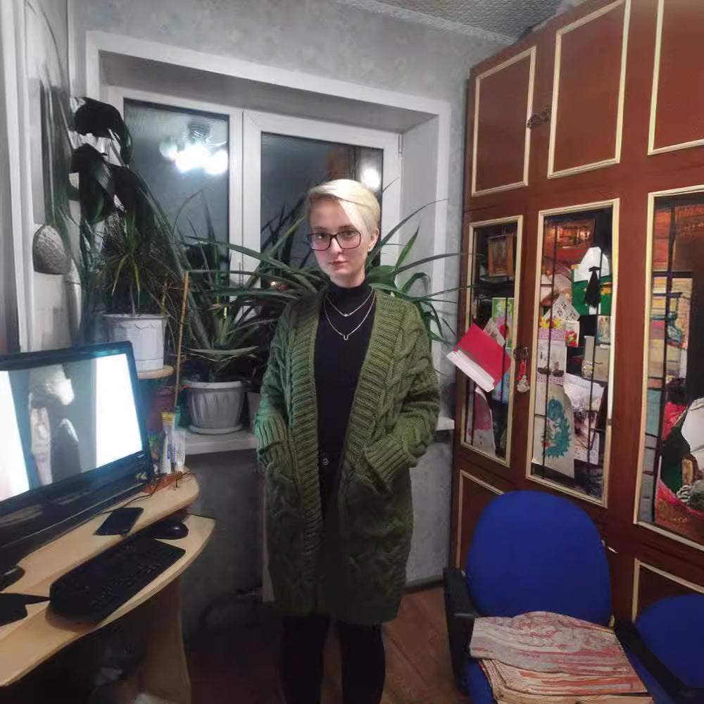 Kvinders cardigan med lange ærmer og integrerede lommer Stilla
