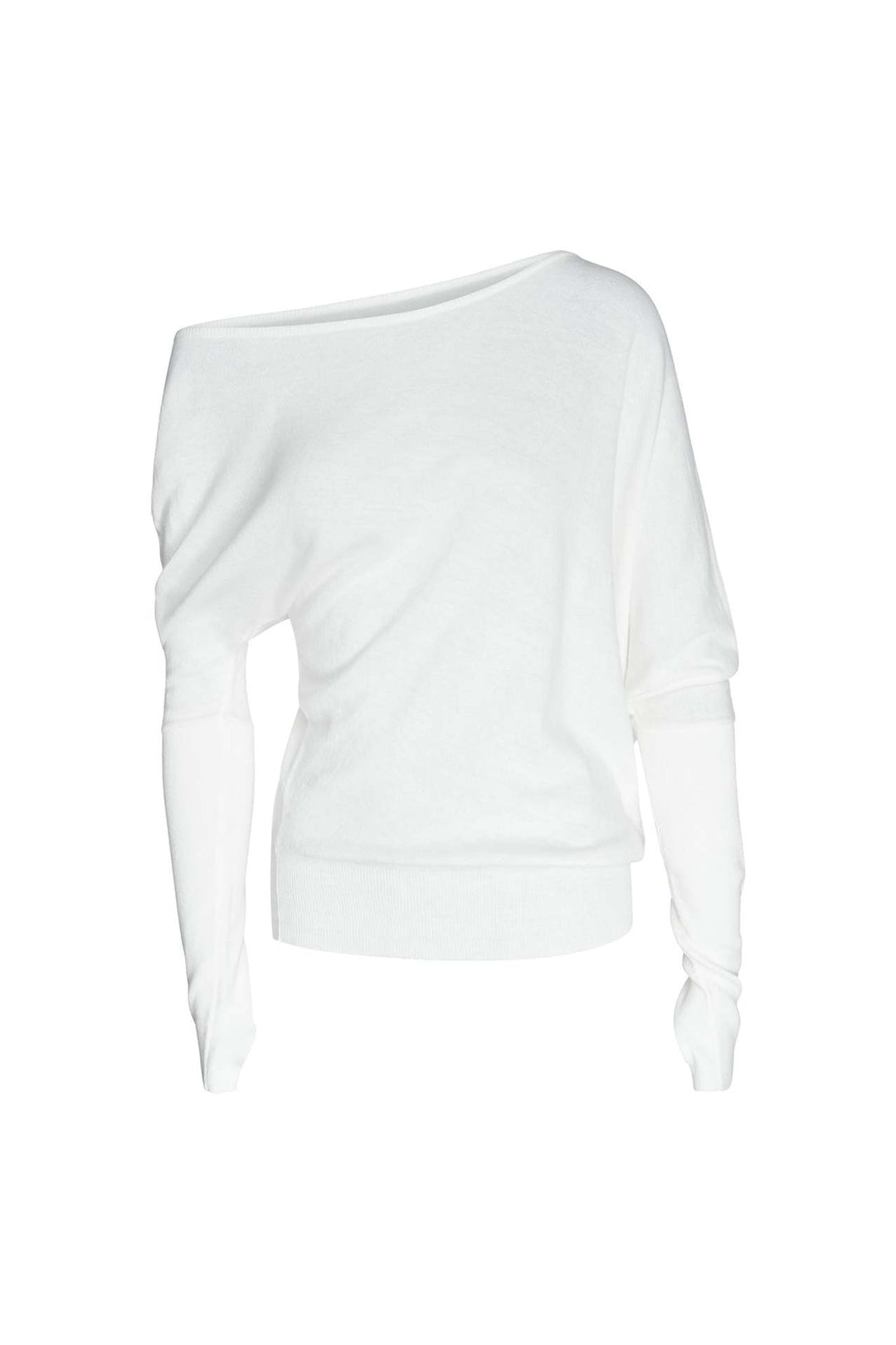 Dame Off-Shoulder Pullover i blød bomuldsblanding Stilla