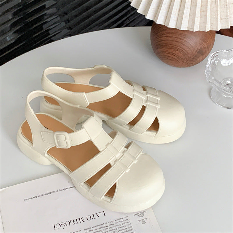 Dame Komfortable Sandaler i Retro-stil med justerbar rem Stilla