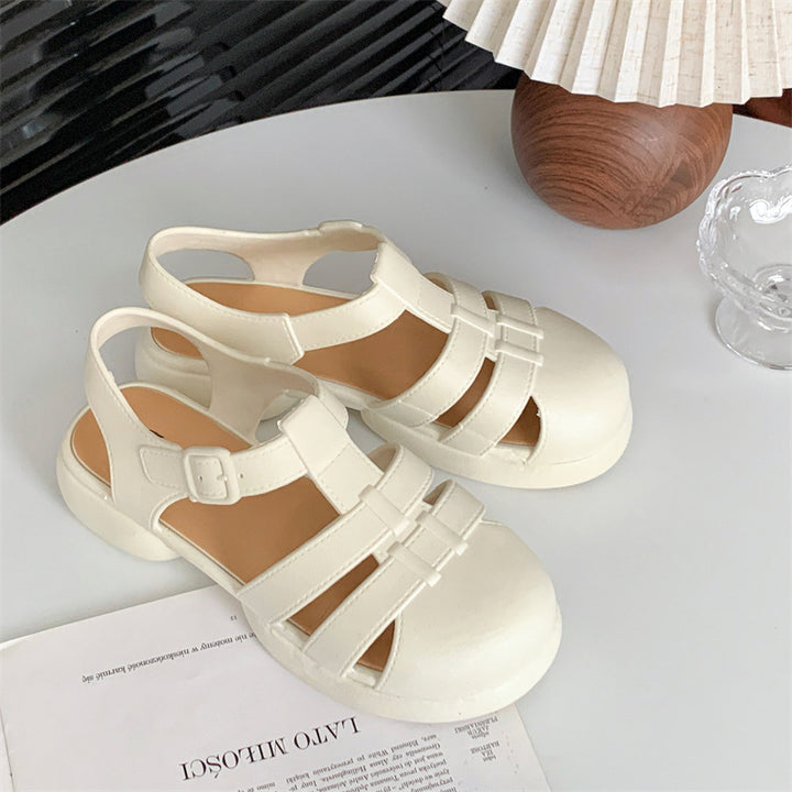 Dame Komfortable Sandaler i Retro-stil med justerbar rem Stilla