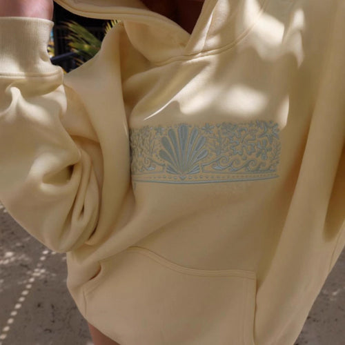 Kvindernes oversized hoodie med kreative grafik og komfortabel pasform Skovae