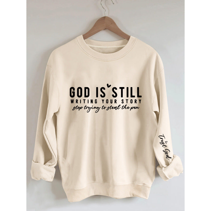 Kvinders sweater med inspirerende print og afslappet snit Stilla