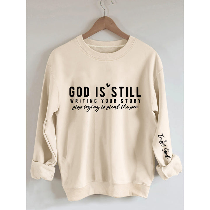 Kvinders sweater med inspirerende print og afslappet snit Stilla