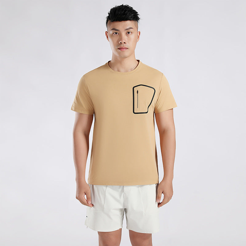 Herrer Funktions-T-shirt med praktisk sidelomme Stilla