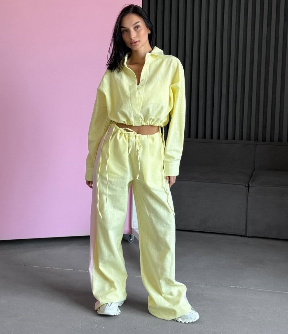 Women's Casual Top and Wide Pants Set Skovae