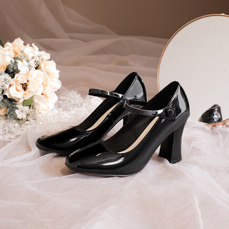 Dame Elegante Mary Jane Pumps med komfortabel blokhæl Stilla