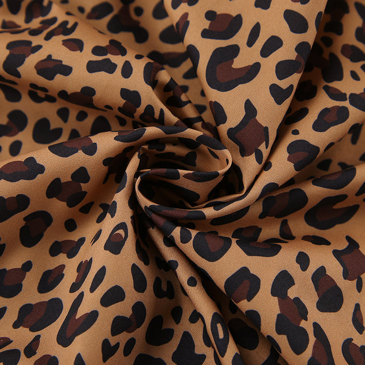 Dame Kimono-robe med moderne leopardmønster Stilla