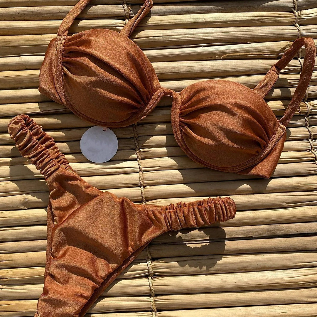 Dame Bikini-sæt med polstret top og justerbare stropper Stilla