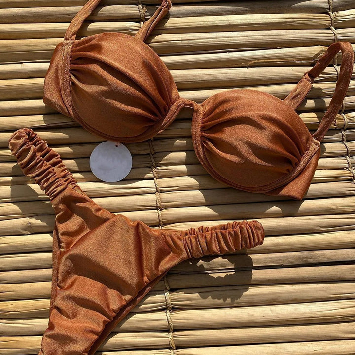 Dame Bikini-sæt med polstret top og justerbare stropper Stilla