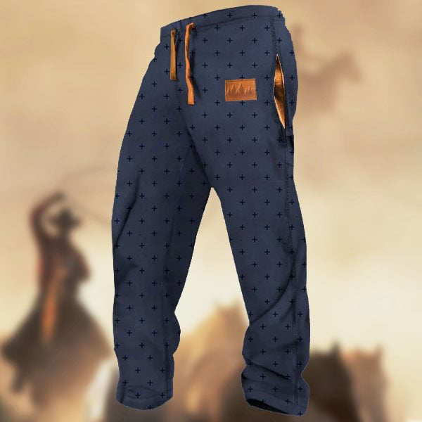 Herrer afslappede cargo-bukser med struktureret denim og praktiske sidelommer Stilla