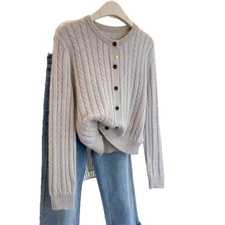 Kvinders cardigan med kabelmønster Stilla