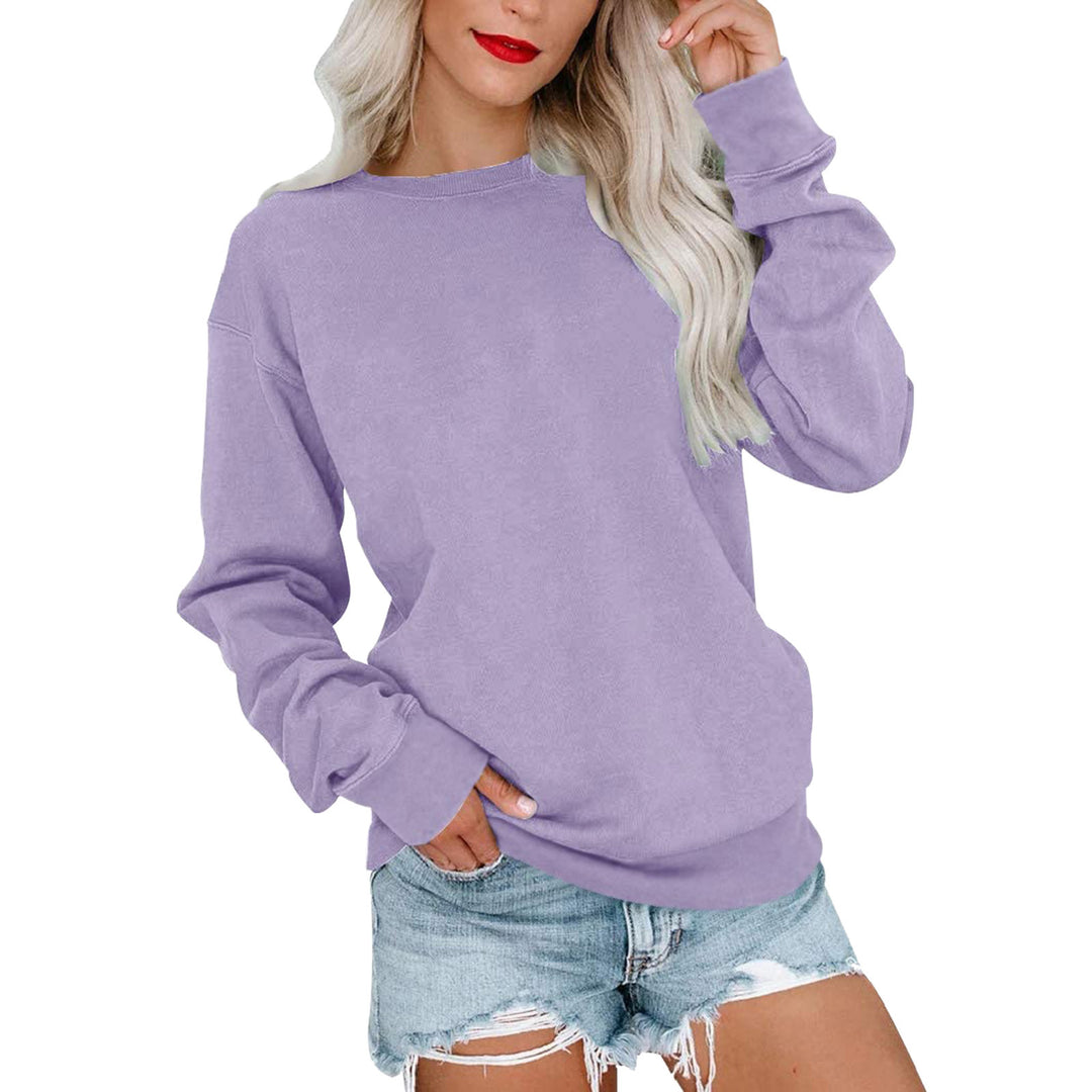 Damer hyggelig sweatshirt med overskårne skuldre og blødt inderfor Stilla