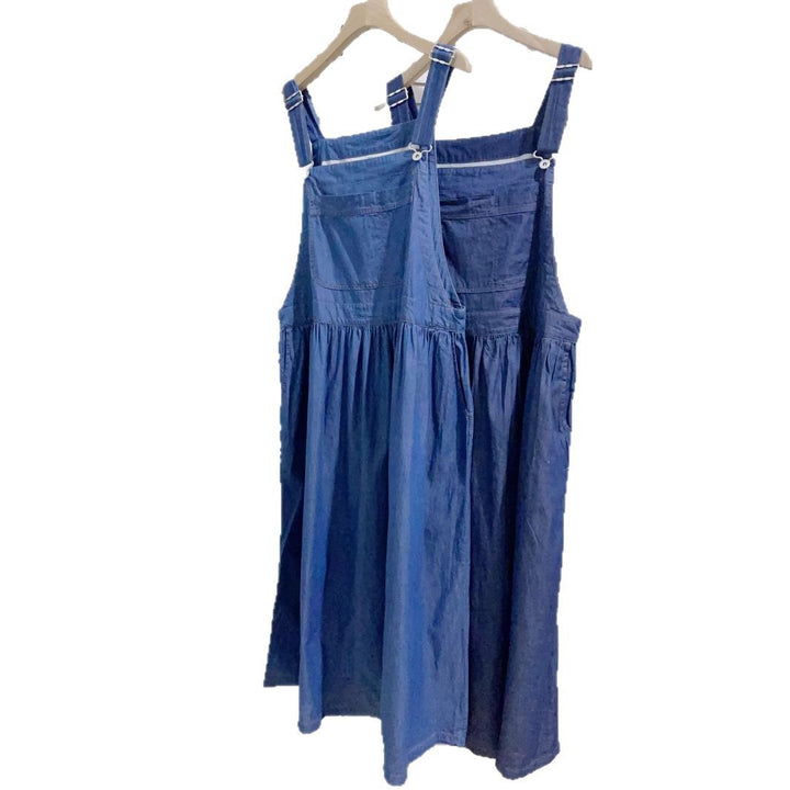 Femme justerbar Denim Kjole Maxikjole Stilla