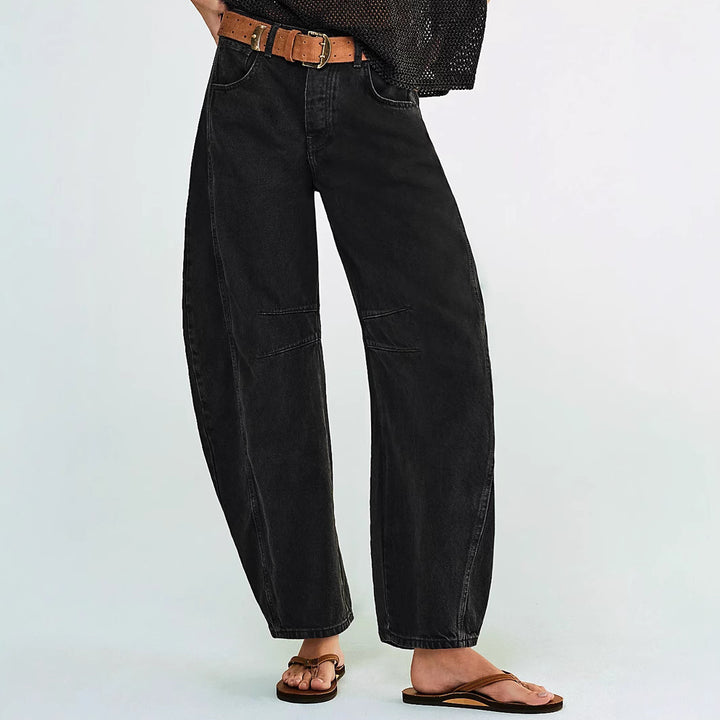 Dame Vævet Højtaljede Jeans Stilla