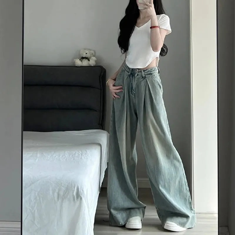 Women Wide Cut High Waist Jeans Stilla